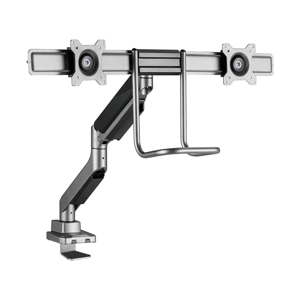Dual Monitors Premium Space-Saving Monitor Arm With USB Ports